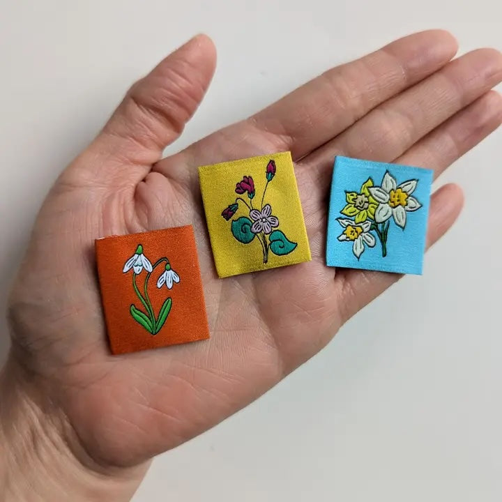 Garment Labels: Yearly Birth Flowers Variety Pack