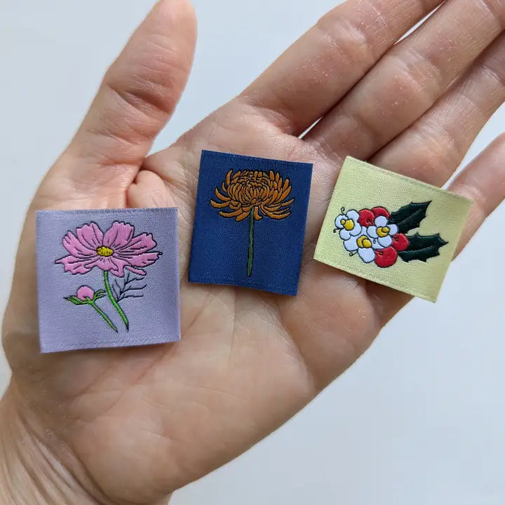 Garment Labels: Yearly Birth Flowers Variety Pack