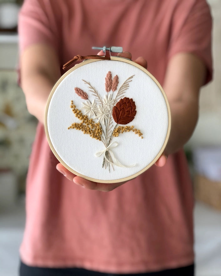 Dried Flowers Bouquet Embroidery Kit by Matryoshka Doll Shop