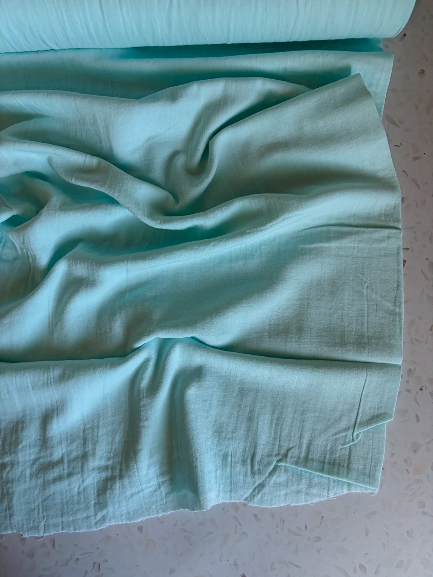 Nuno to Mono Triple-Washed Double Gauze – Light Turquoise