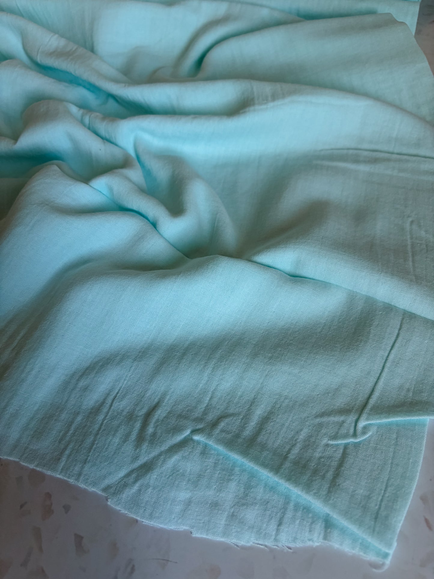 Nuno to Mono Triple-Washed Double Gauze – Light Turquoise