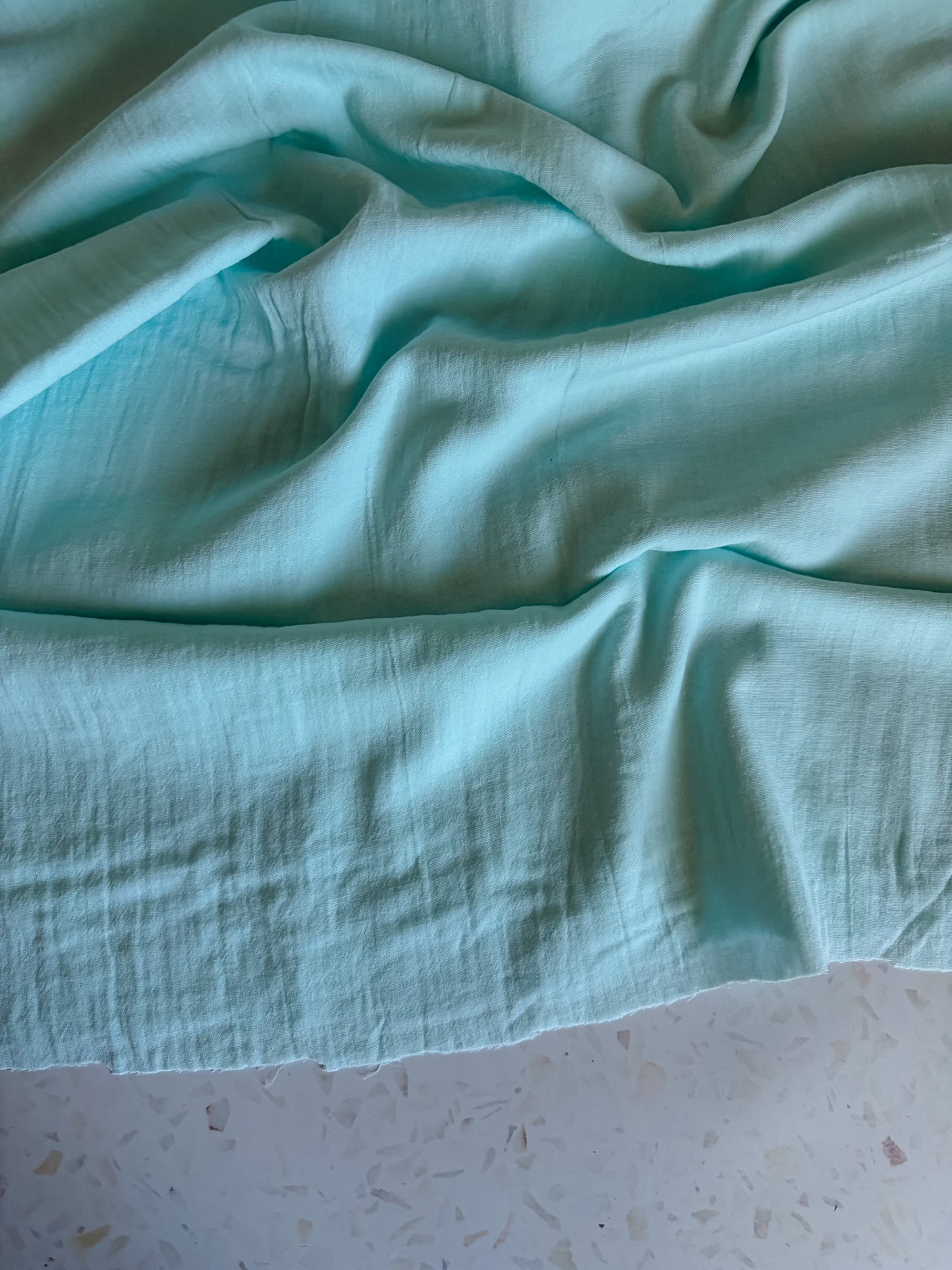 Nuno to Mono Triple-Washed Double Gauze – Light Turquoise