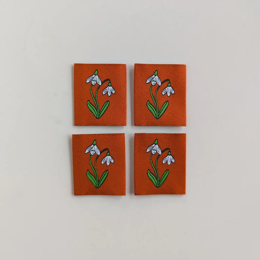 Garment Labels: January Birth Flowers - Snowdrops