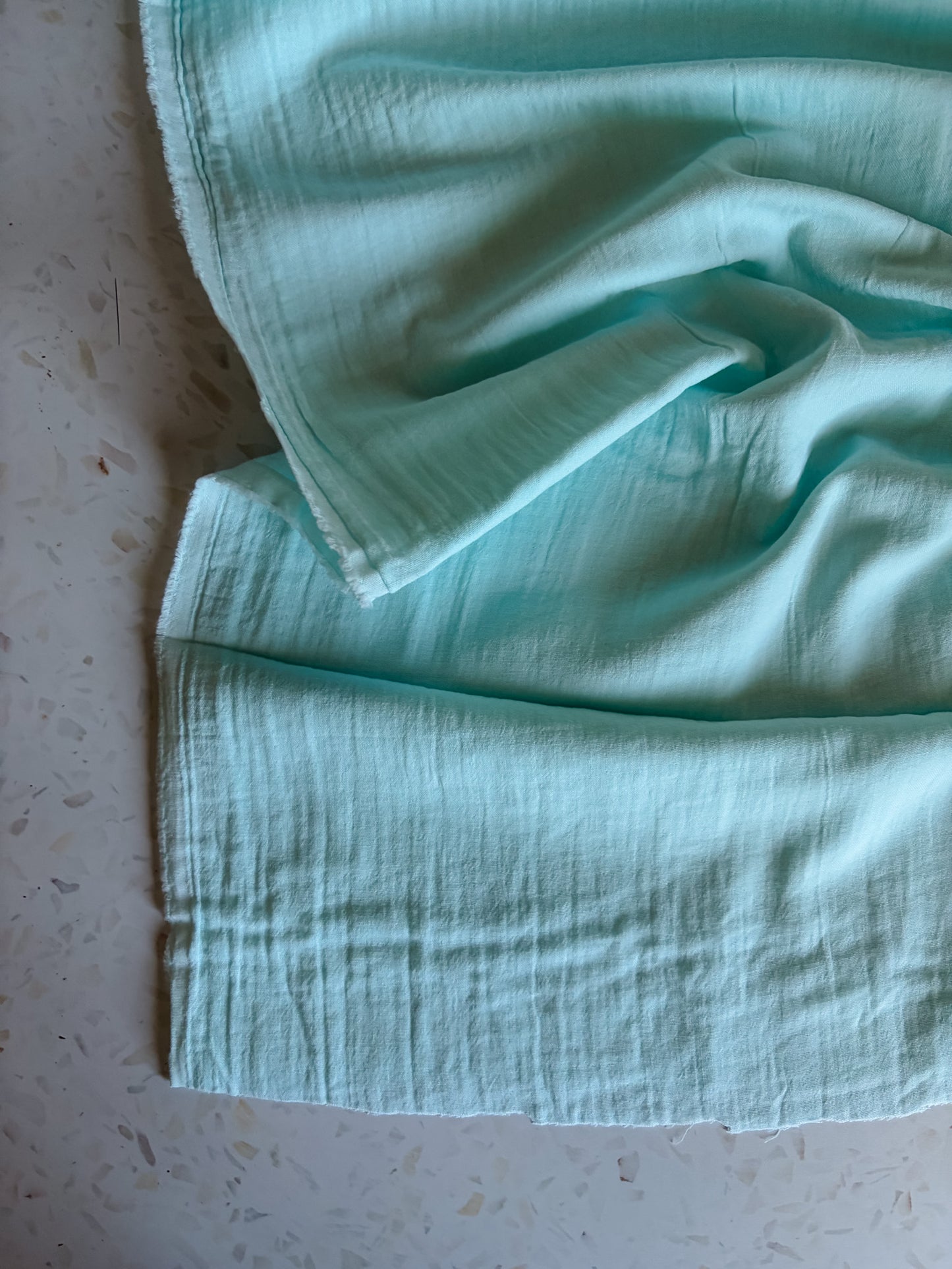 Nuno to Mono Triple-Washed Double Gauze – Light Turquoise