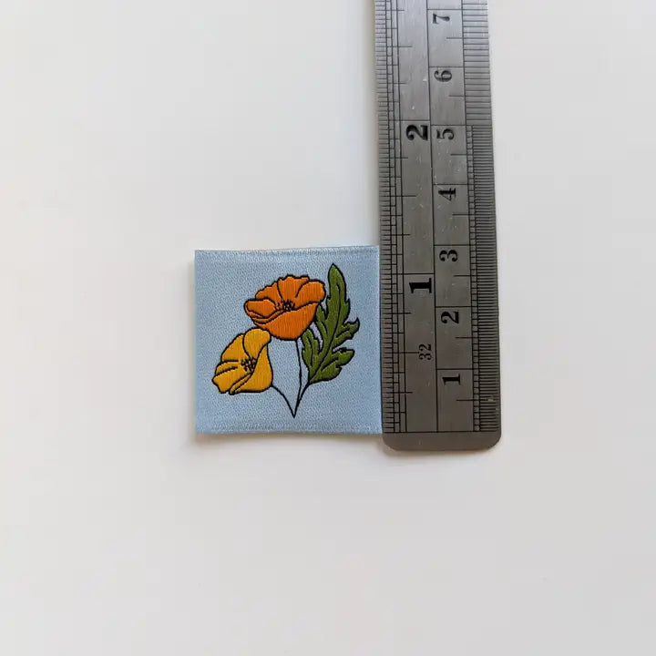 Garment Labels: August Birth Flowers - Poppies