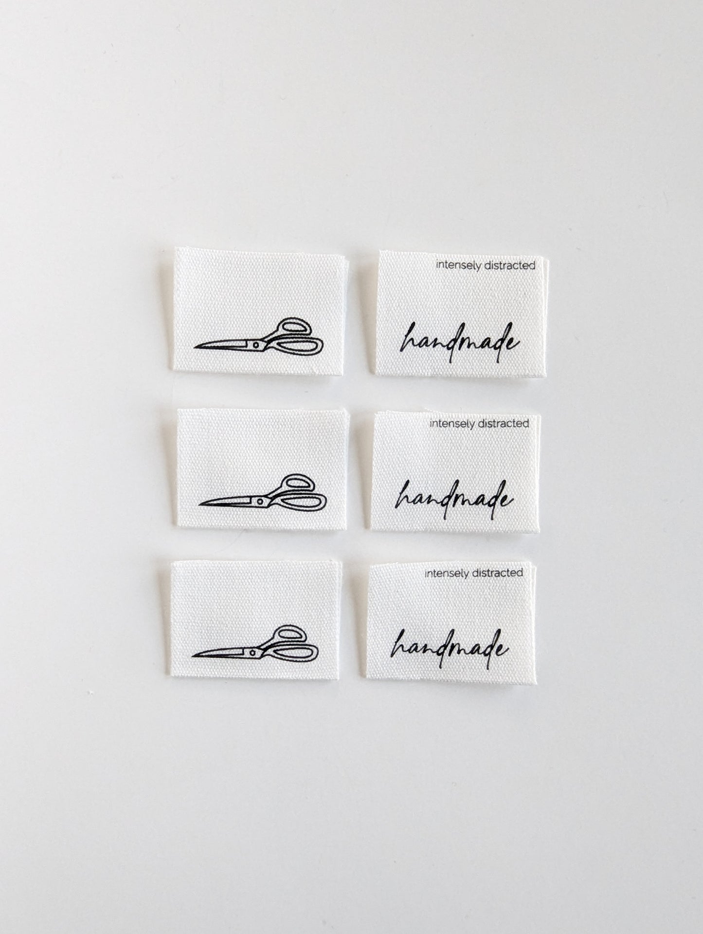 Cotton Luxe Labels: Handmade (Scissors)