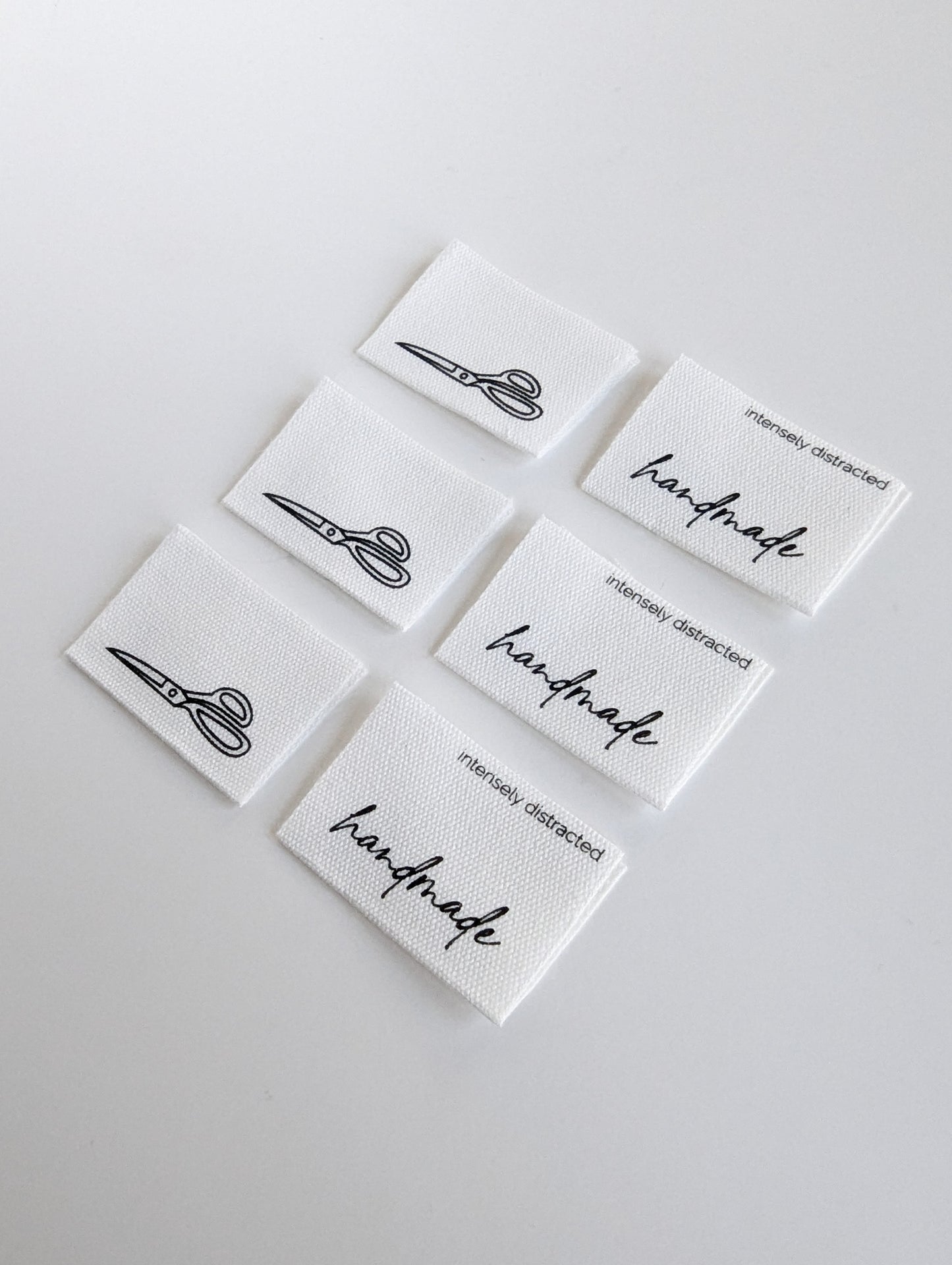 Cotton Luxe Labels: Handmade (Scissors)