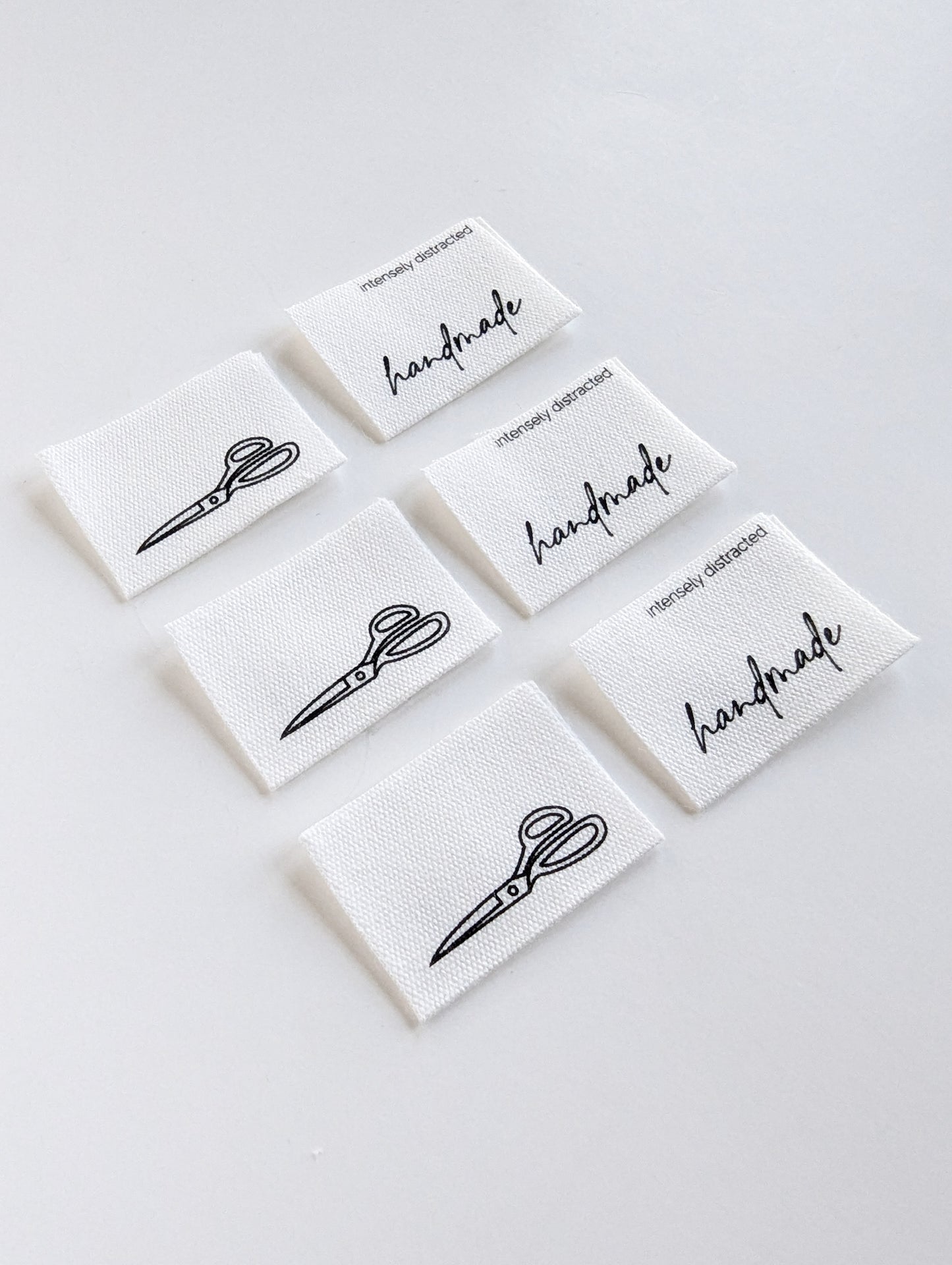 Cotton Luxe Labels: Handmade (Scissors)