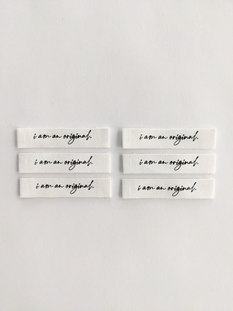 Cotton Luxe Labels: I Am An Original