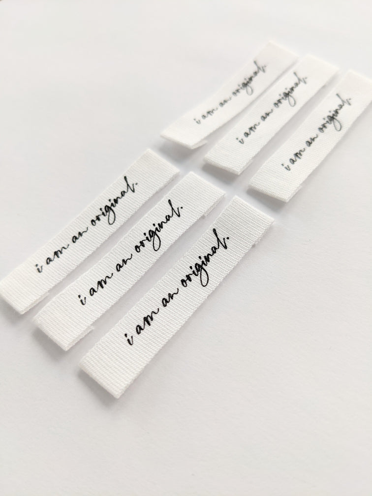 Cotton Luxe Labels: I Am An Original