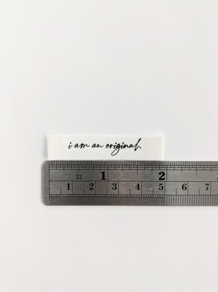 Cotton Luxe Labels: I Am An Original