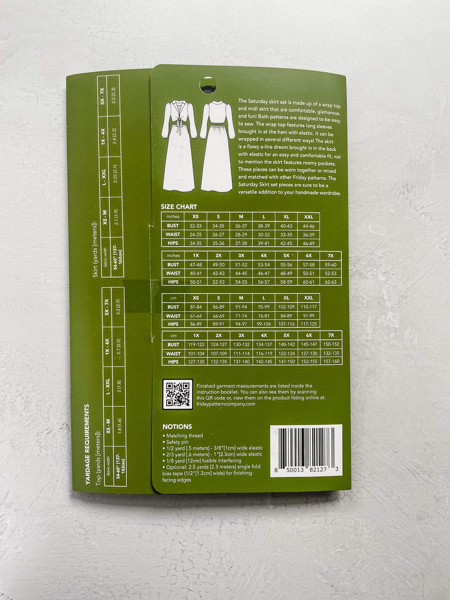 Saturday Skirt Set by Friday Pattern Co. | Printed Pattern