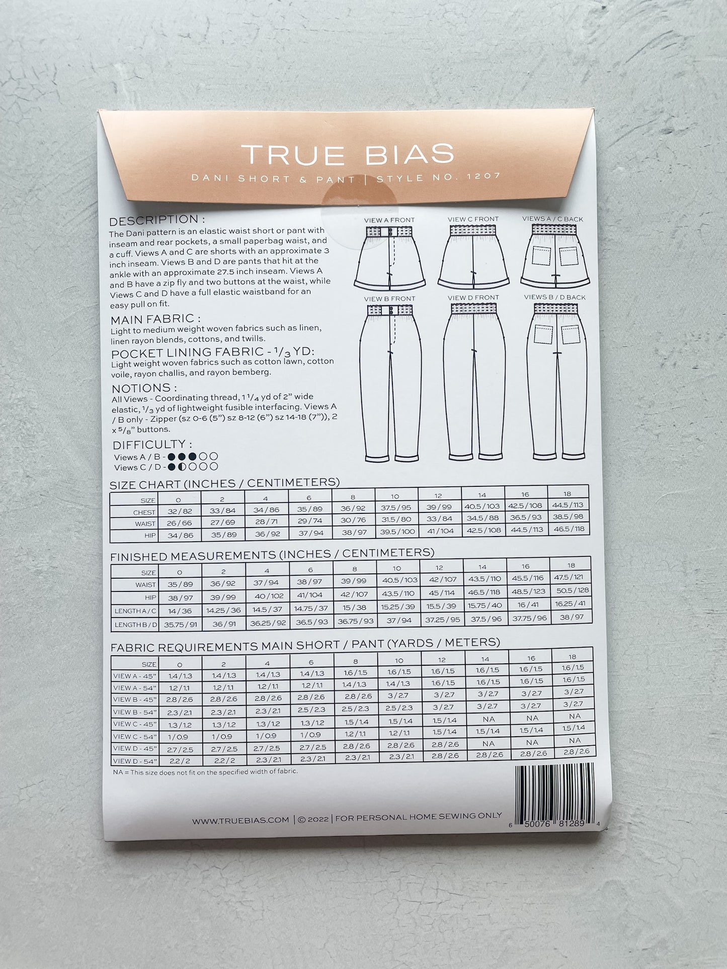 Dani Short & Pant by True Bias | Printed Pattern