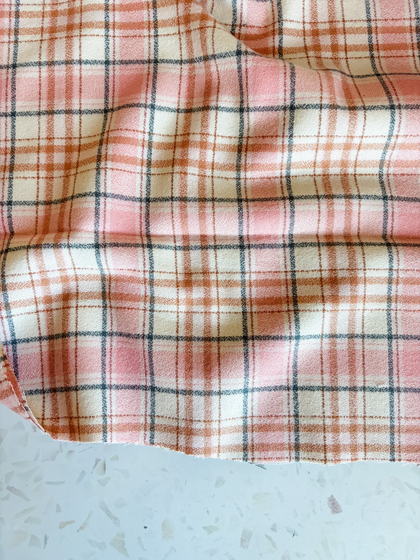 Mammoth Junior Flannel in Peach Harvest