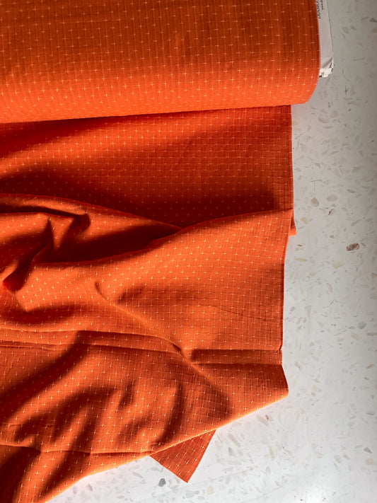 Embroidered Woven Crosses – Orange Zest