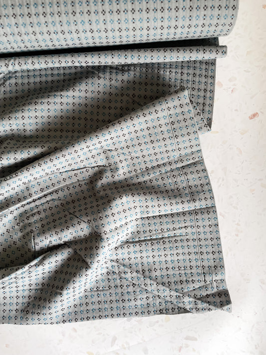 Embroidered Wovens – Lagoon Basket Weave