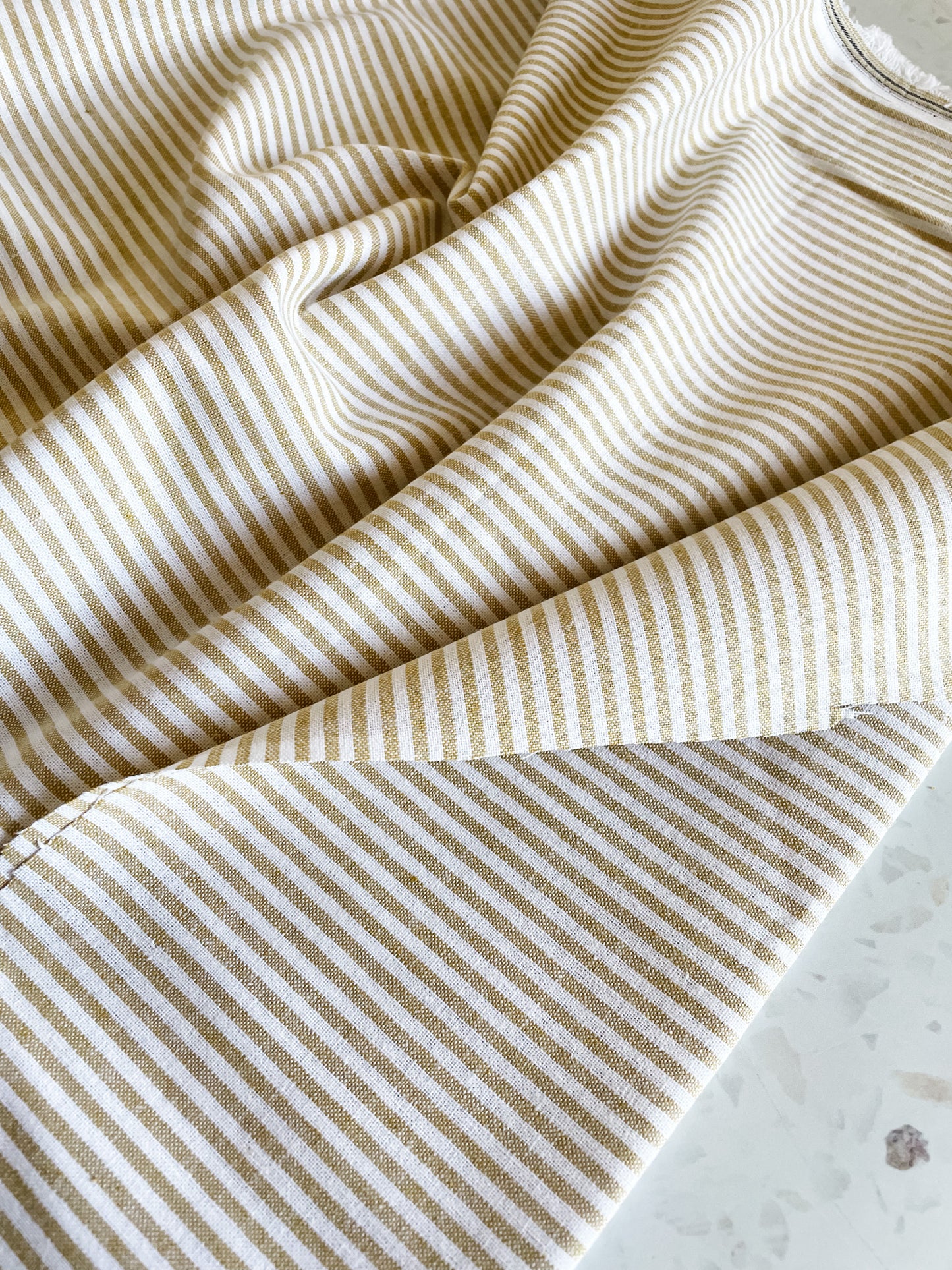 Yarn Dyed Classic Wovens – Mustard Stripe