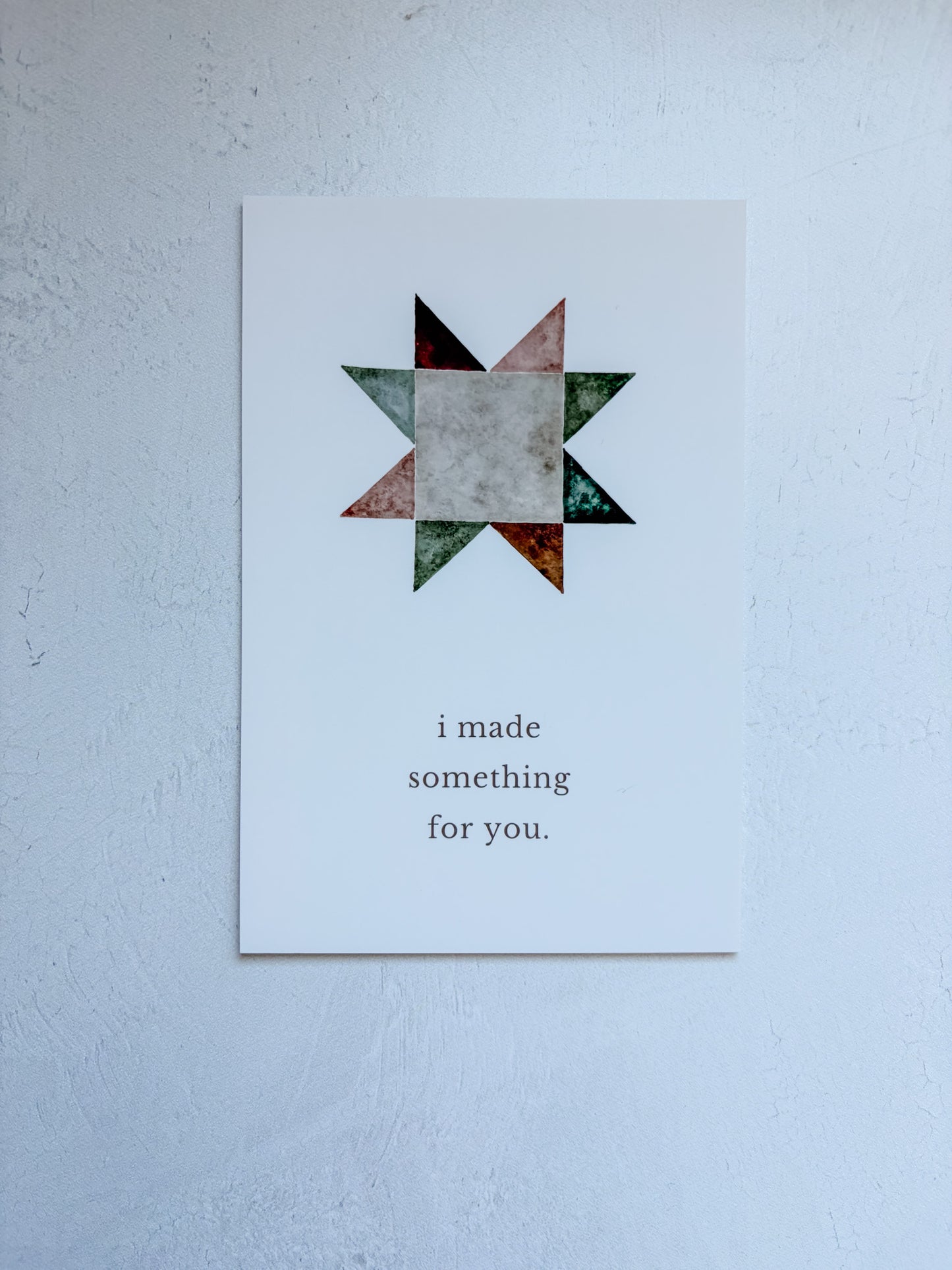 Material Goods Care Cards for Handmade Gifts