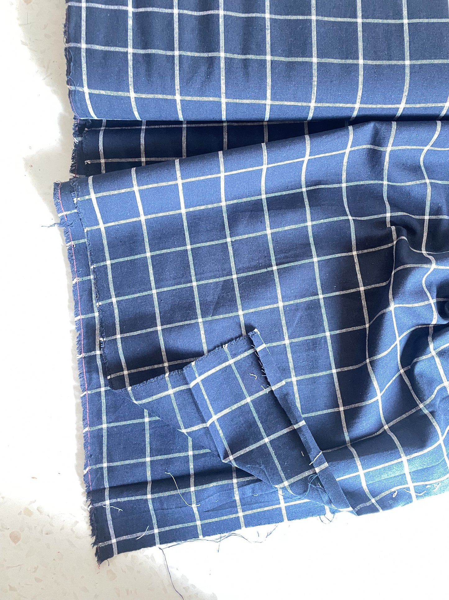 Yarn Dyed Classic Wovens – Indigo Grid