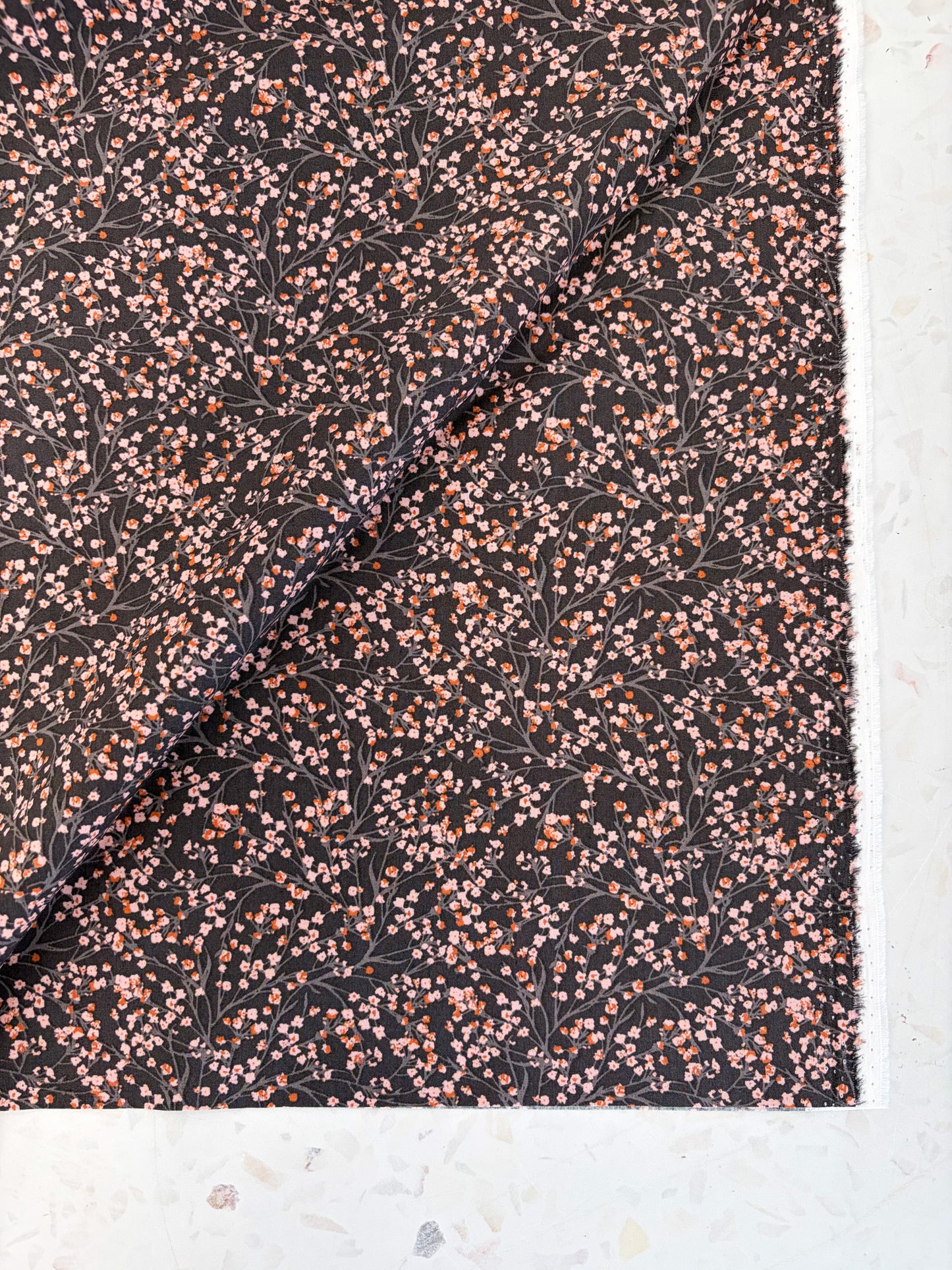 Botanical Ascent Quilting Cotton in Ume