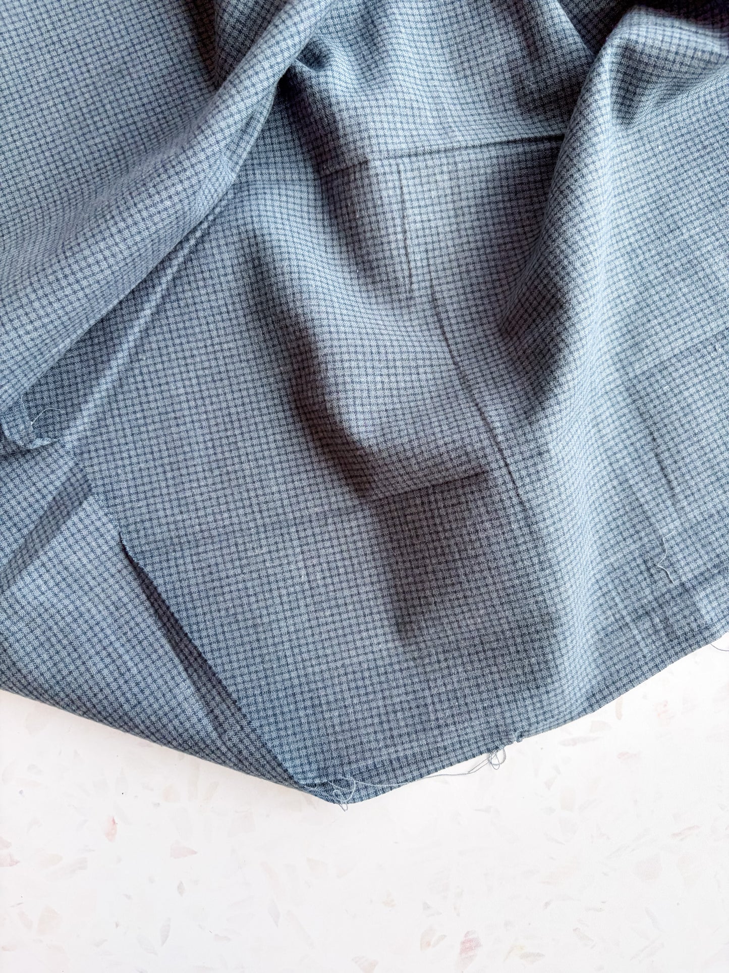 Brushed Cotton – Stormy Ocean Check (Micro)