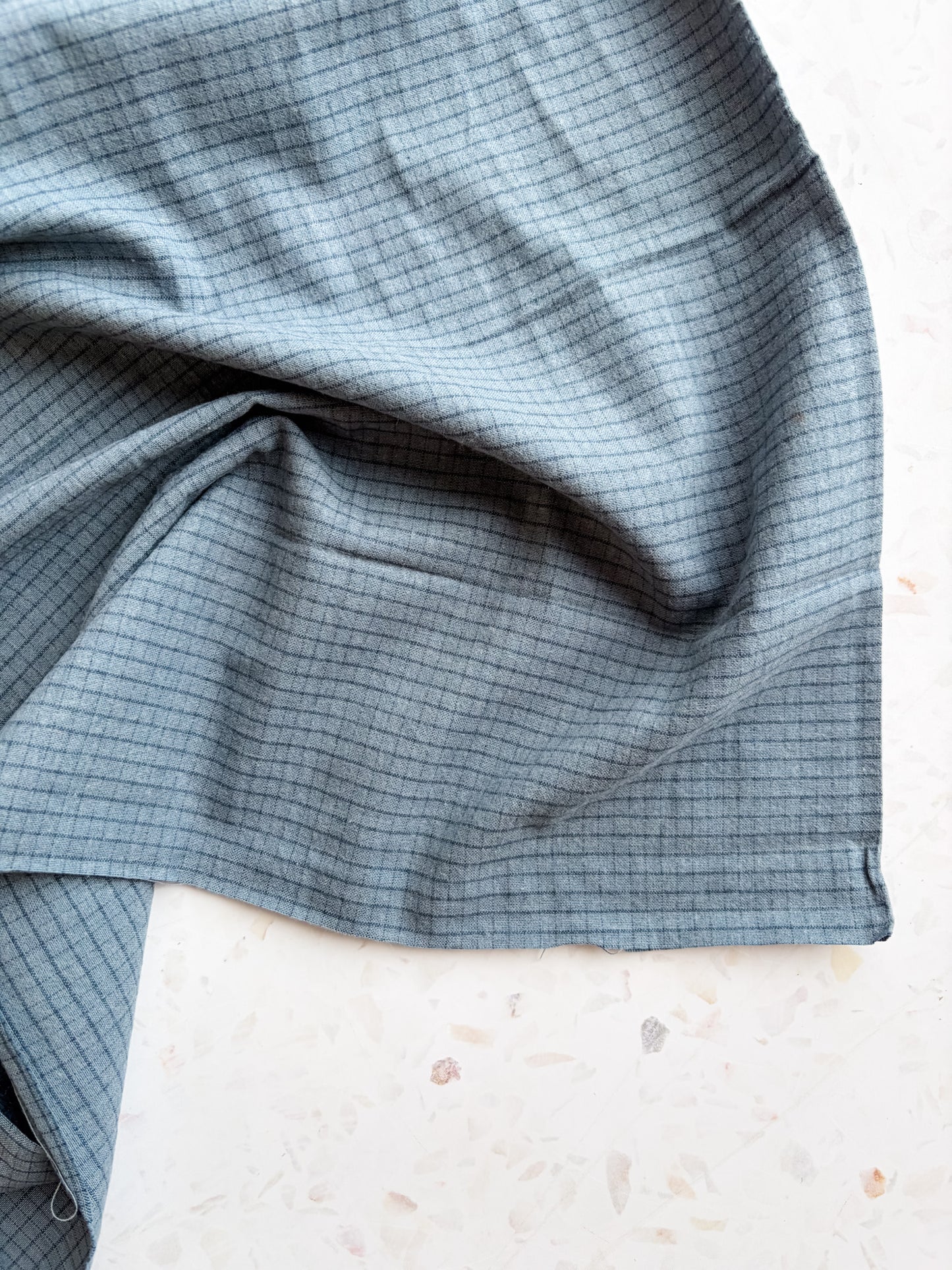 Brushed Cotton – Stormy Ocean Check (Medium)