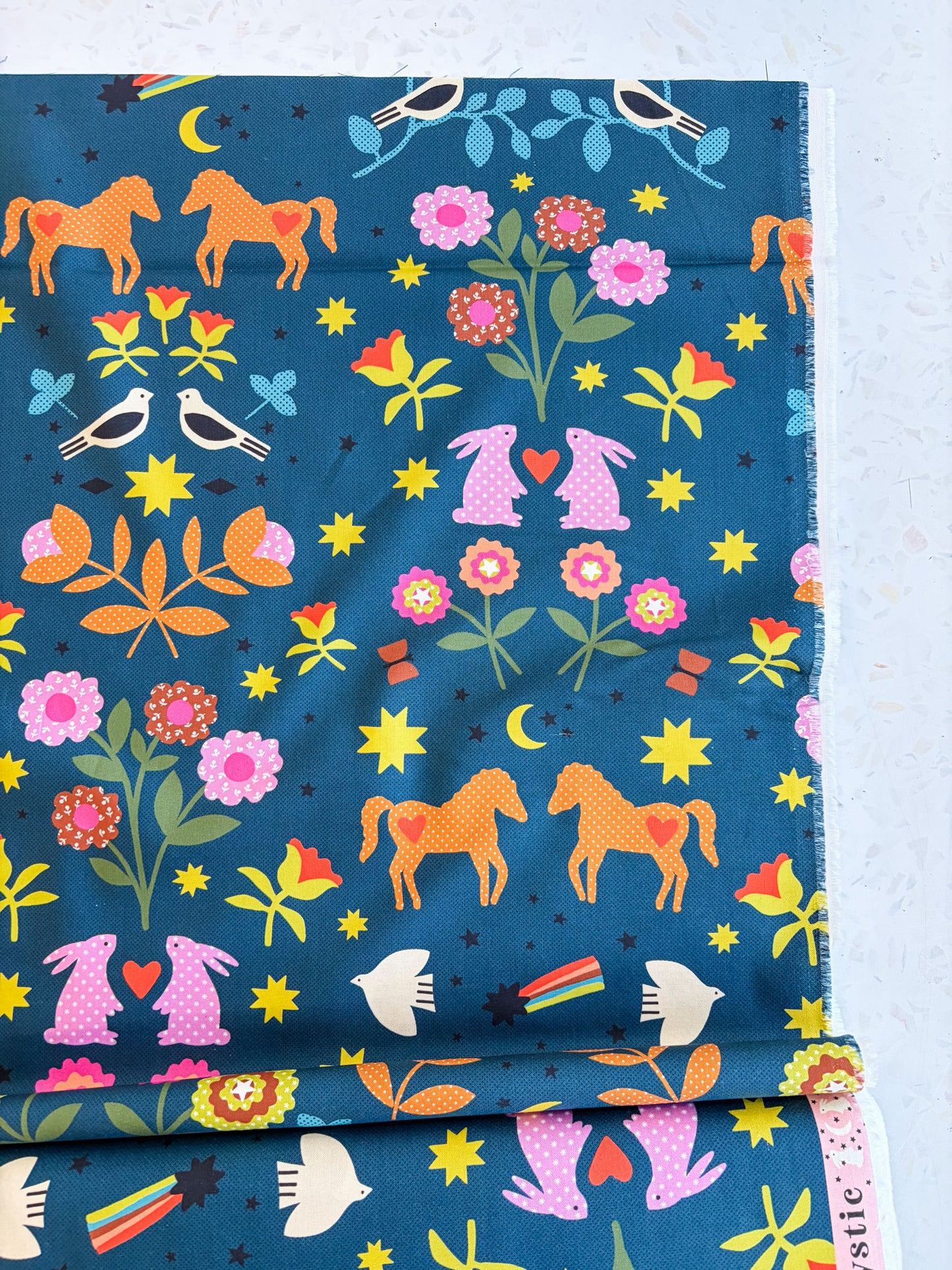 Ruby Star Society Mystic Fable Quilting Cotton - Folk Farm in Galaxy
