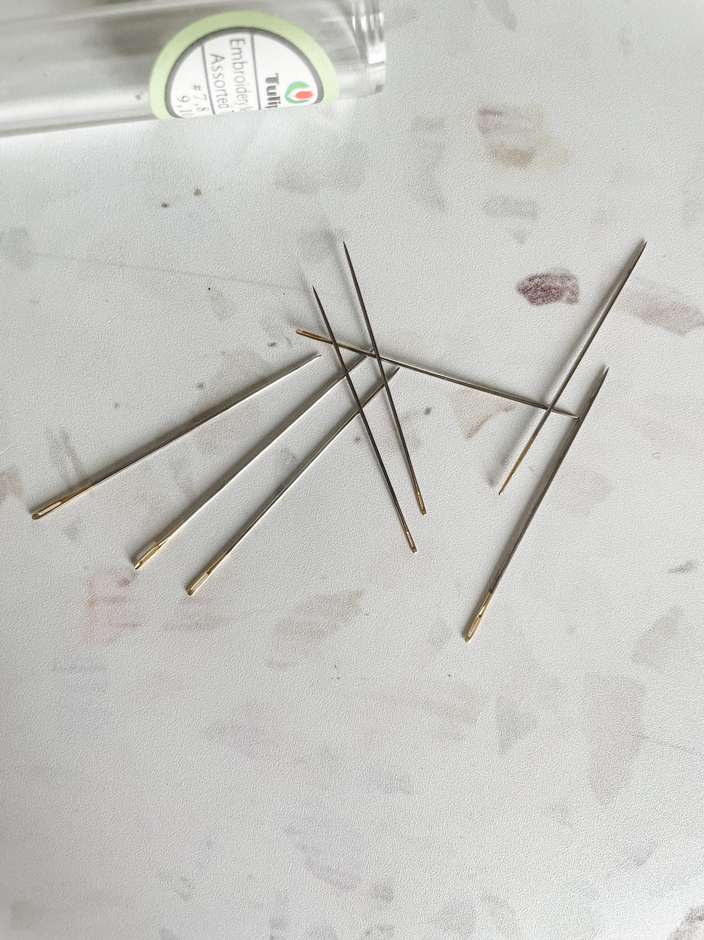 Tulip Embroidery Needles – Assorted Sharp Tip Thin Sizes