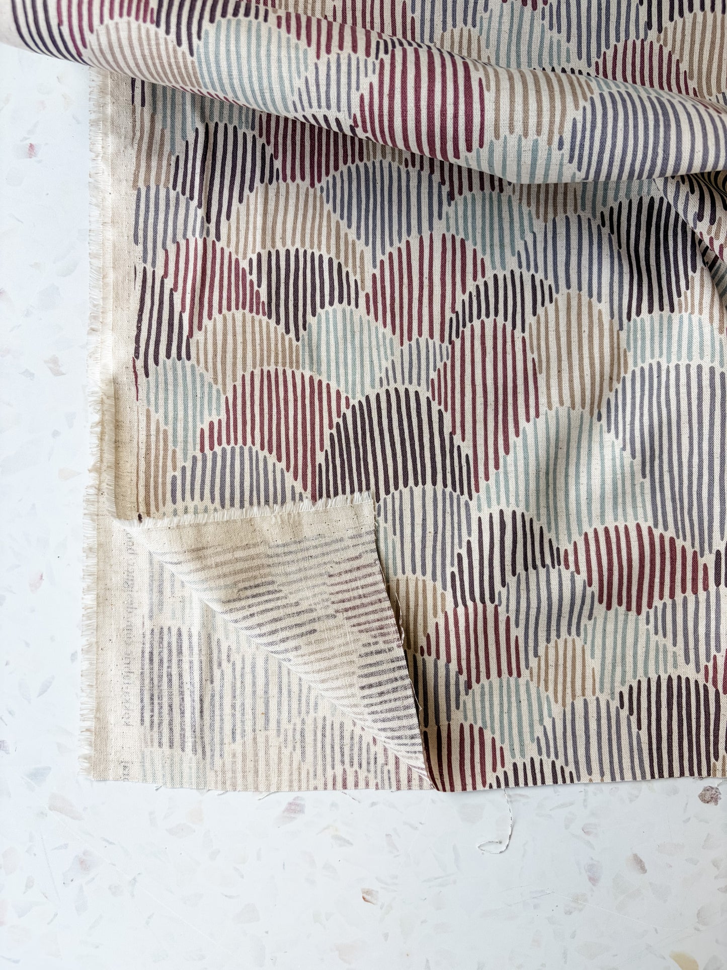 Pathway Cotton Linen Sheeting by Bookhou | Scallops in Light Beige