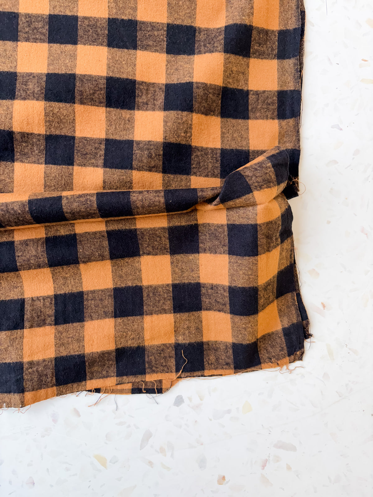 Brushed Cotton | Buffalo Check in Tobacco + Charcoal