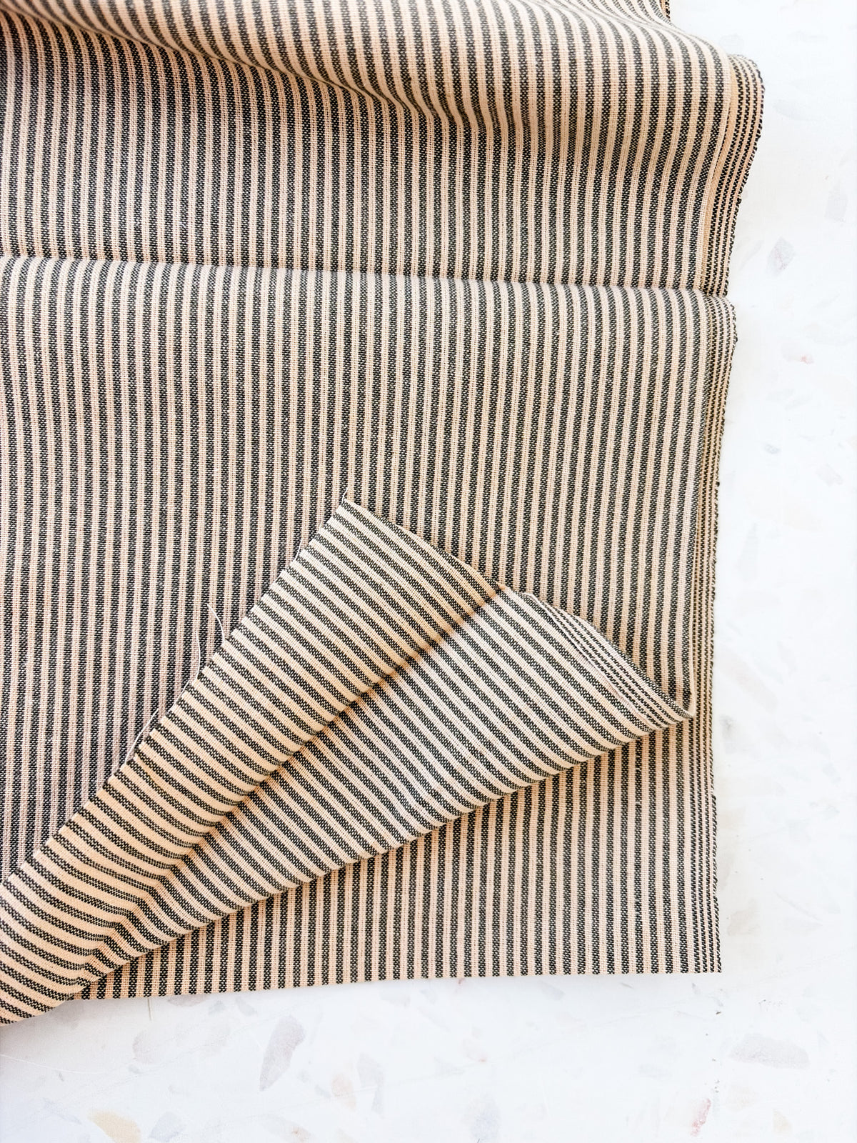Merchant Stripe Woven Cotton | Charcoal