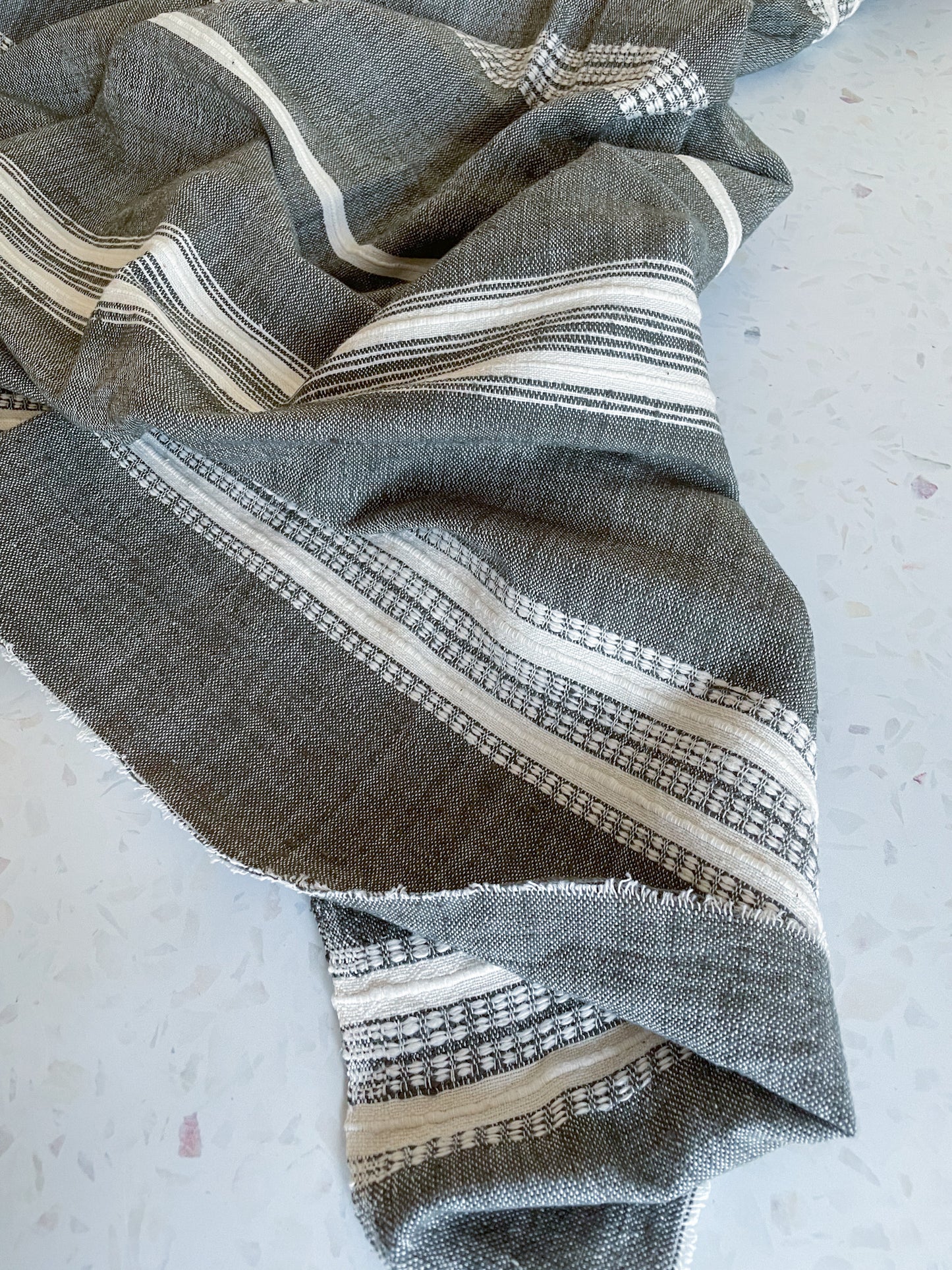 Aden Handloom Fabric – Charcoal