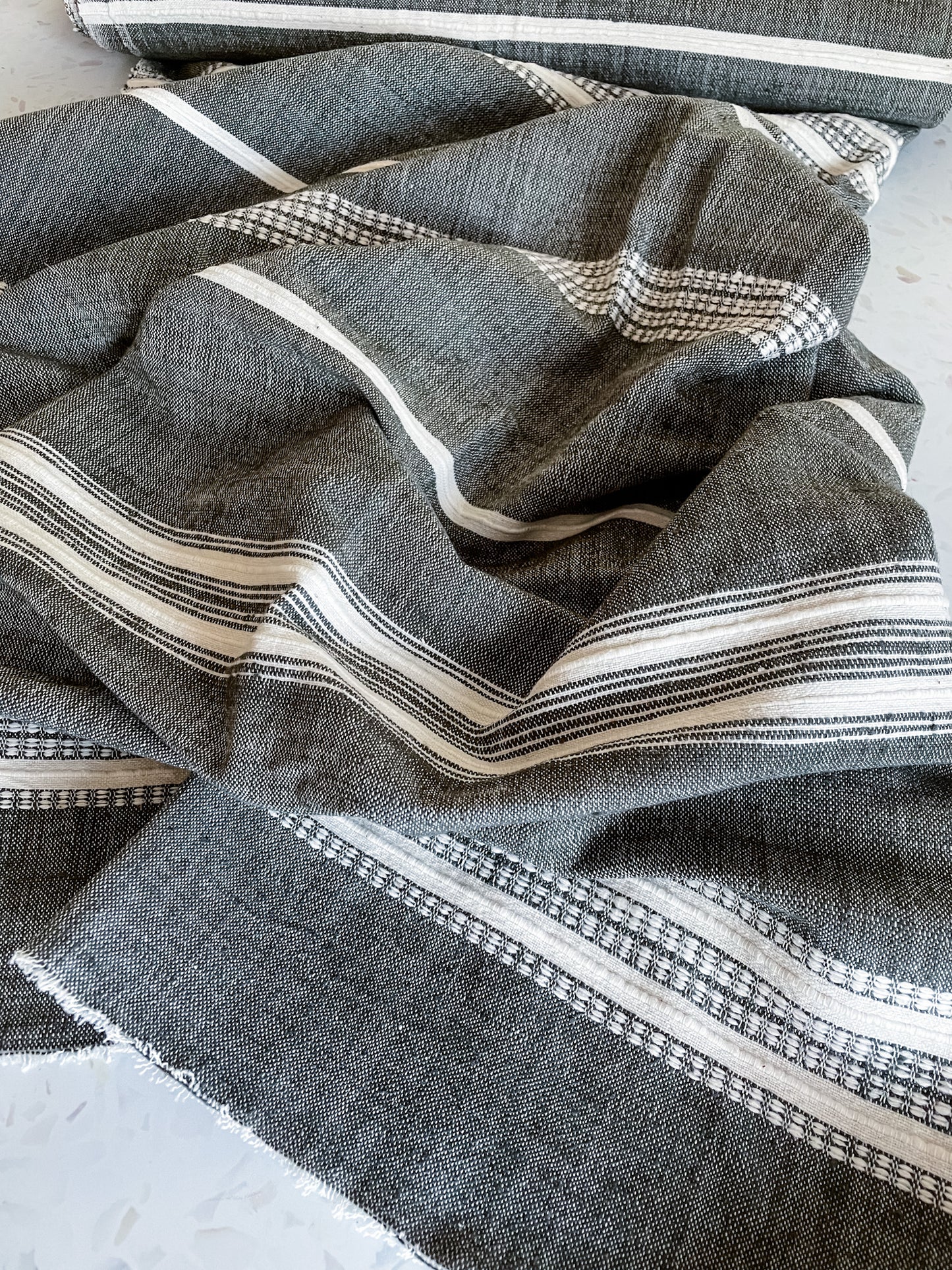 Aden Handloom Fabric – Charcoal
