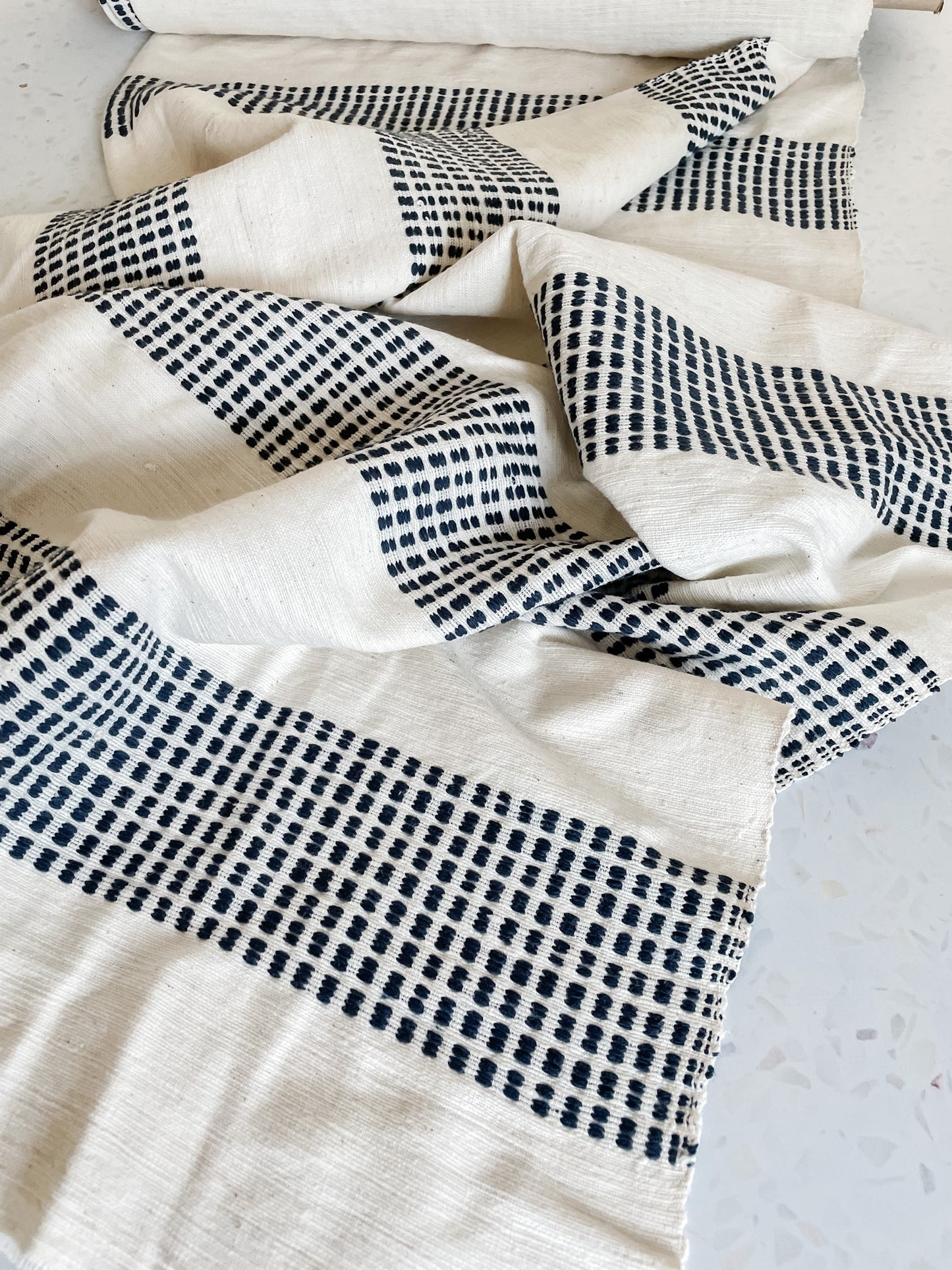 Camden Handloom Fabric – Navy