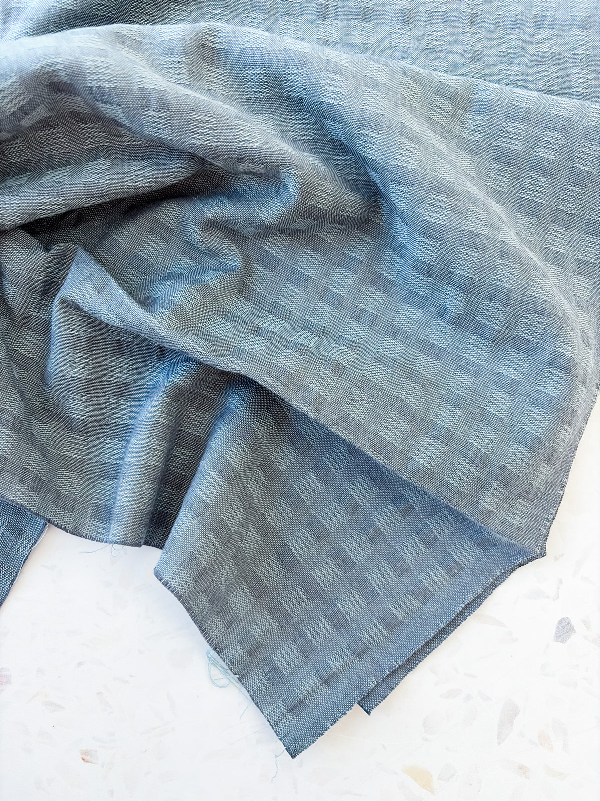 Waffle Weave Cotton Woven | Foggy Day
