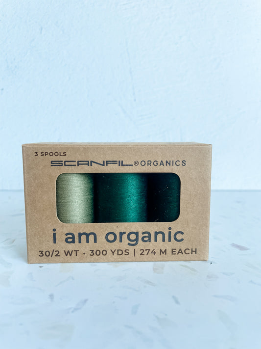 Organic Cotton Thread – Foresty Greens 30wt Set