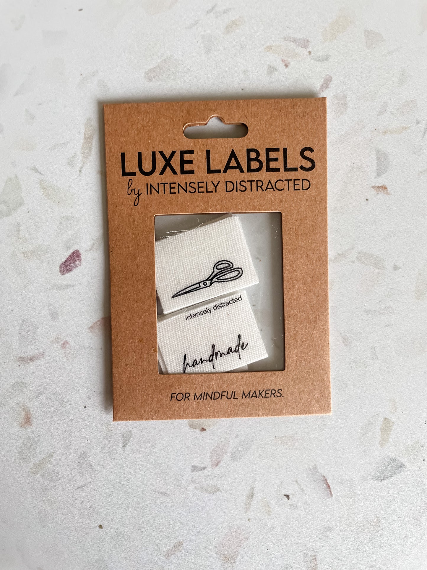 Cotton Luxe Labels: Handmade (Scissors)