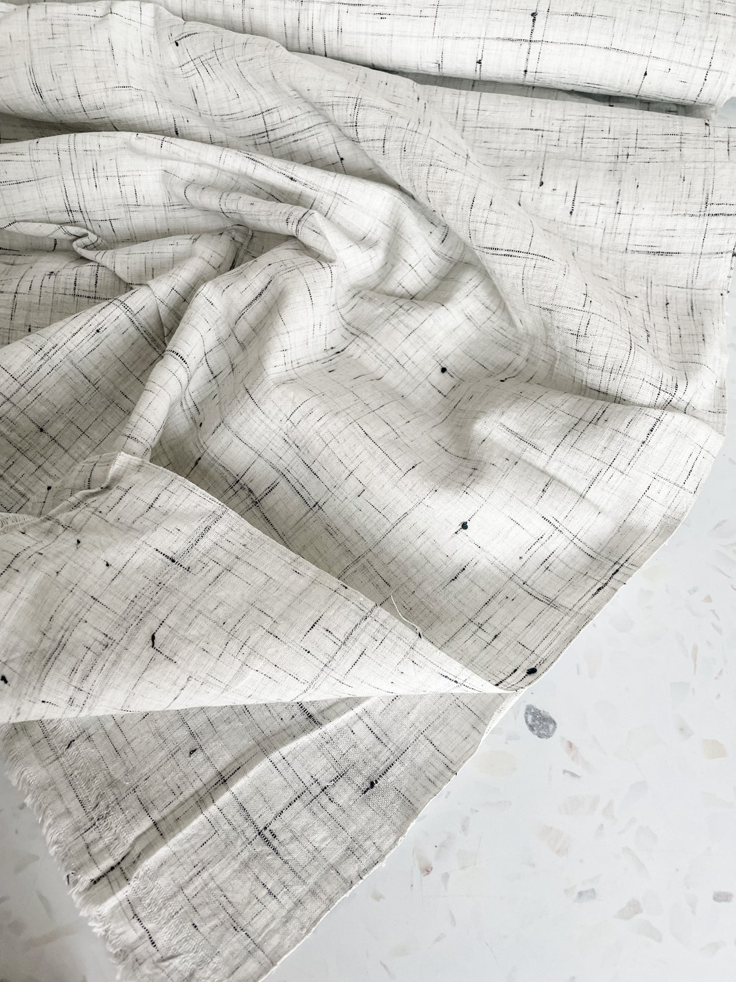 Pearl Gray Slub Handloom Cotton
