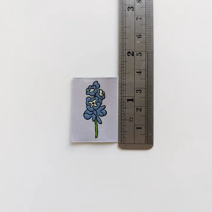 Garment Labels: July Birth Flowers - Delphiniums