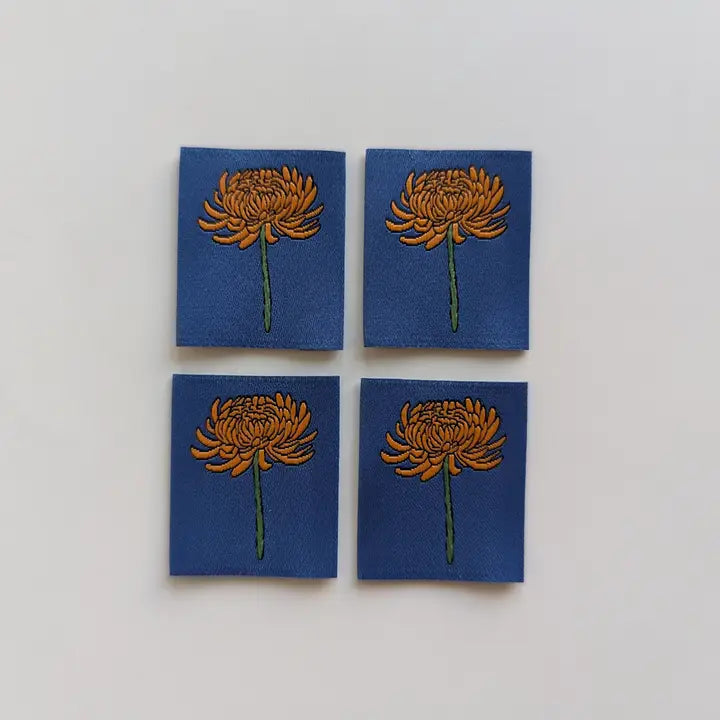 Garment Labels: November Birth Flowers - Chrysanthemums