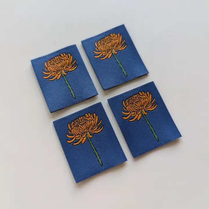 Garment Labels: November Birth Flowers - Chrysanthemums