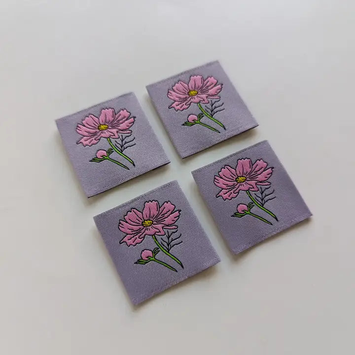 Garment Labels: October Birth Flowers - Cosmos