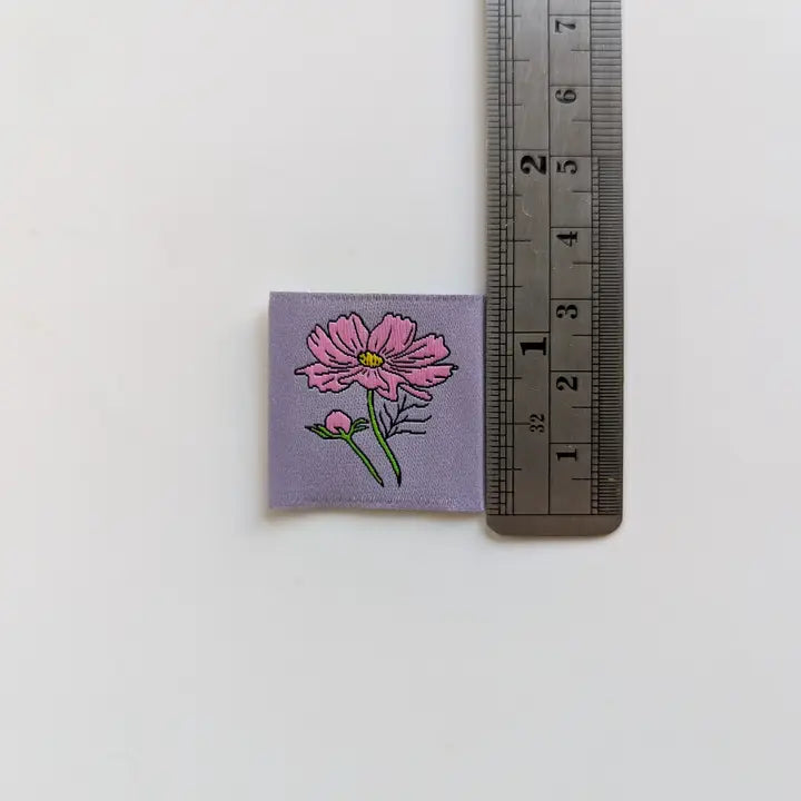 Garment Labels: October Birth Flowers - Cosmos