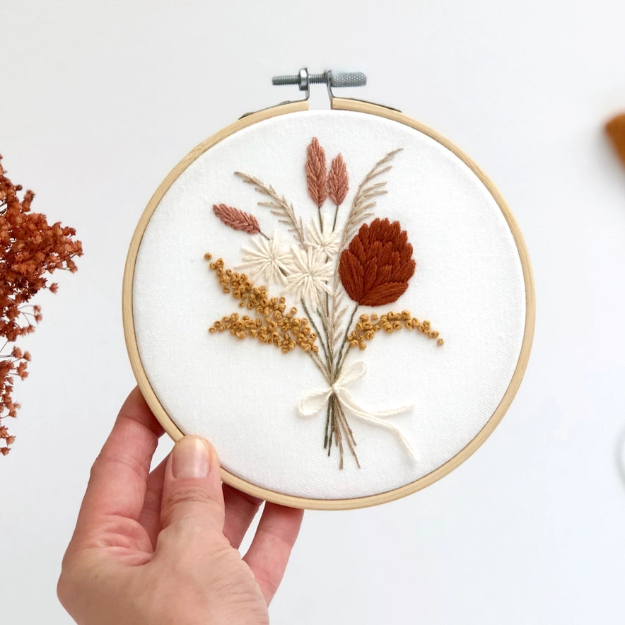 Dried Flowers Bouquet Embroidery Kit by Matryoshka Doll Shop