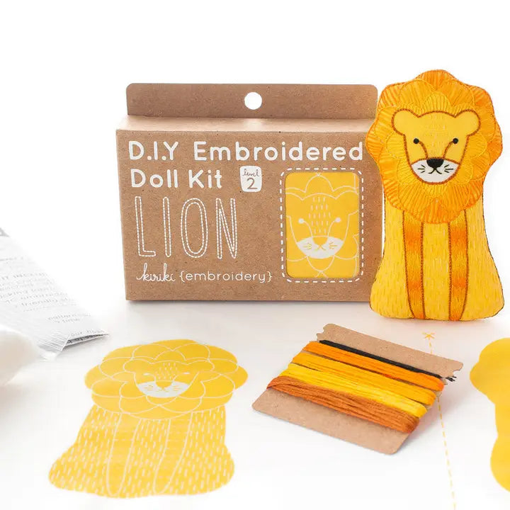 Lion Doll Embroidery Kit