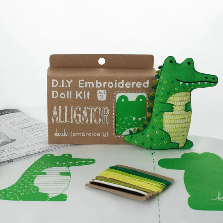 Alligator Doll Embroidery Kit