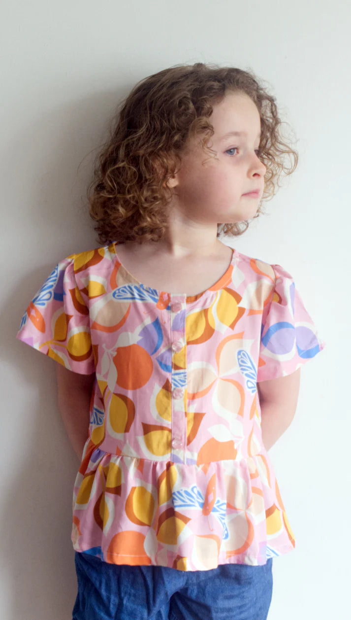 Peplum Shirt Pattern by Fionna Hanna | Printed Pattern