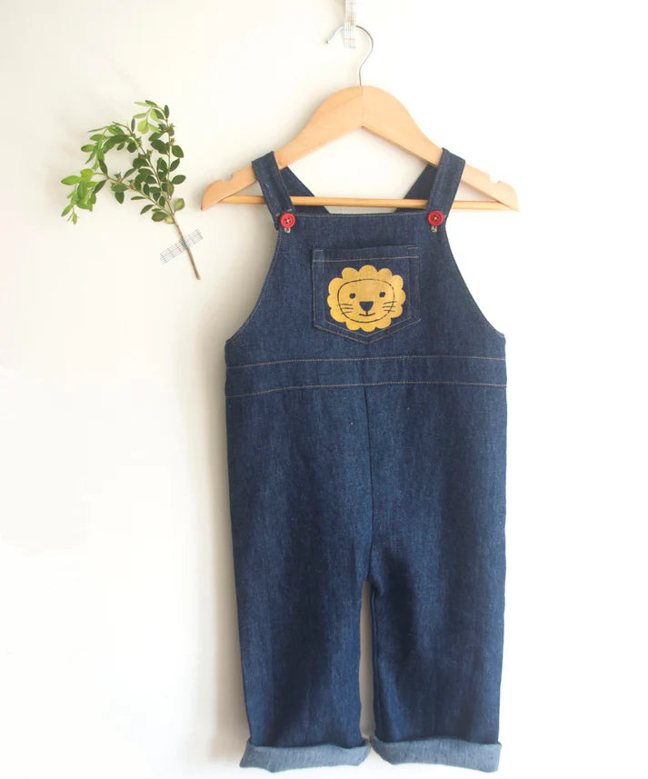 Lion Overalls Children's Sewing Pattern by Fionna Hanna | Printed Pattern