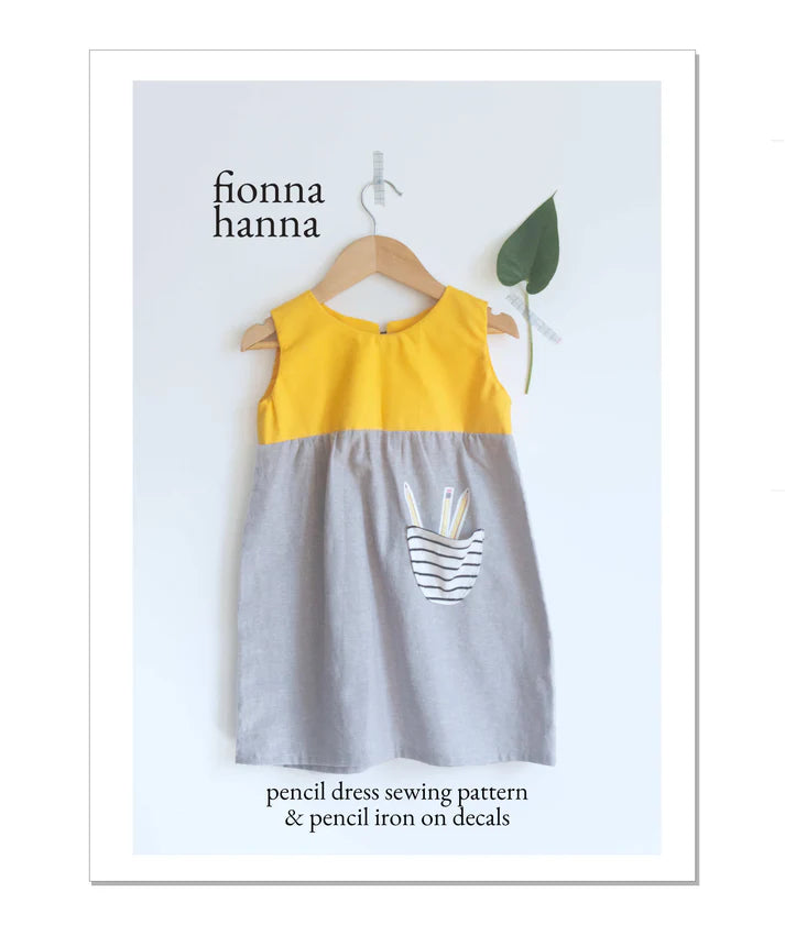 Pencil Dress Pattern & Iron-On Decals by Fionna Hanna | Printed Pattern