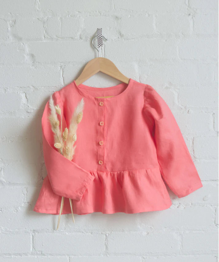 Peplum Shirt Pattern by Fionna Hanna | Printed Pattern